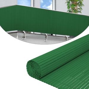 karpalová zástěna na soukromí PVC bambusová zástěna na soukromí zahradní plot zástěna na soukromí balkonový plot, UV odolná zástěna na soukromí pro zahradní bazény balkon|zelená|160 x 400 cm