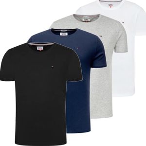 Tommy Hilfiger T-Shirt Classic für Herren Regular Fit Schwarz Polo Shirt T-Shirt