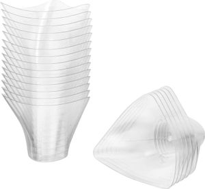 50 Stück Kreative Mousse Cup Dessertbecher Mini-Plastikbecher Klar Trifle & Jelly Cups