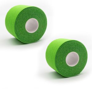 axion Kinesiologie-Tape 5cm x 5m - 2 Rollen - Wasserfestes Tape in grün, Physiotape, Kinesiologie-Tape