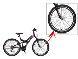 Geroni FXC 50 Mountainbike Fully - MTB für Jungen und Mädchen 21 Gang Fahrrad 24-26 Zoll mit V Brakes, Jugendfahrrad, Mountain Bike Vollgefedert
