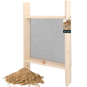 KOTARBAU® Durchwurfsieb 4x4 mm Holz Stahl Gartensieb Erde Kompostsieb Durchwurfsieb Sieb Gartenerde Gartensieb Erdsieb für Garten Sandsieb Gartensieb groß Garten Sieb Kompost Sieb Sand