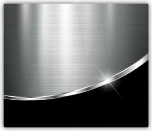 Tulup Glas Herdabdeckplatte Ceranfeldabdeckung Spritzschutz Glasabdeckplatte Kochplattenabdeckung und Schneidebrett - Einteilig - 60x52 cm Metall Schwarz