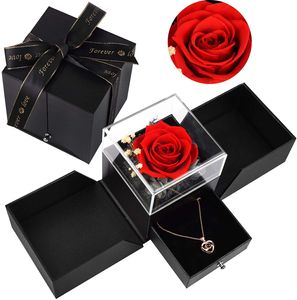 Rosenbox, Infinity Rosen, Geburtstagsgeschenk für Frauen, Ewige Rose Rosen Box Geschenk für Hochzeit Schönheit Geschenke für Frauen Ewige Rose