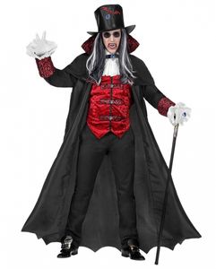 Vampir Graf Kostüm für Herren als Halloween Verkleidung Größe: XL