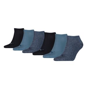 PUMA Uni Sneaker-Socken, 6er Pack - ECOM, Logo, einfarbig Blau 39-42