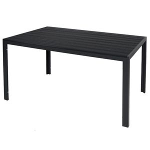 Non-Wood Gartentisch Esstisch Aluminium anthrazit - schwarz 125cm x 70cm