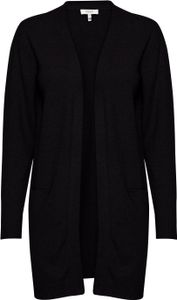b.young BYNONINA Damen Lange Strickjacke Feinstrick Cardigan Longstrickjacke mit Eingrifftaschen Rippbündchen Relaxed fit