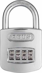 ABUS 029-875 Kombi.-Hängeschloss 160/50B, silber