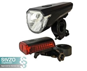 LED USB Akku Fahrradlampe Fahrradbeleuchtung Fahrradlicht STVZO zugelassen