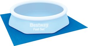 Bestway 58000 / 24, Podložka pod bazén, Modrá, Polyetylen, Nadzemní bazén, Nafukovací bazén, Čtverec, Fits 2.44m (8') Fast Set Pools and 2.44m (8') Steel Pro Pools