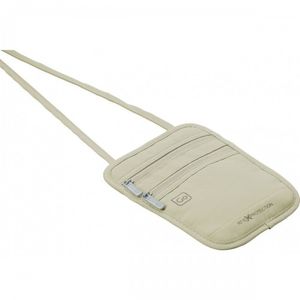 RFID protected Brustbeutel Ausweistasche,  beige, unter Kleidung tragbar - 671