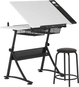 Studio Designs Fusion Craft Center Zeichentisch inkl. Hocker – Holzkohle/Weiß Studio Designs Fusion Craft Center Zeichentisch inkl. Hocker – Holzkohle/Weiß