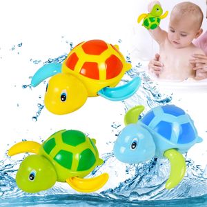 Schwimmendes Badewanne Spielzeug, 3 Stück Schildkröte Schwimmbad Spielzeug, Badewanne Spielzeug Uhrwerk Schildkröte, Schildkröte Aufziehspielzeug, Badespielzeug für Kleinkinder Jungen Mädchen