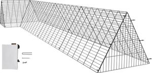 VEVOR kuřecí tunel, 400 x 100 x 61,5 cm (D x Š x V) klec pro kuřata na dvůr, přenosný venkovní kuřecí tunel s rohovým rámem, výběh pro kuřata, vhodný pro kuřata, kachny, králíky VEVOR kuřecí tunel, 400 x 100 x 61,5 cm (D x Š x V) klec pro kuřata na dvůr, přenosný venkovní kuřecí tunel s rohovým rámem, výběh pro kuřata, vhodný pro kuřata, kachny, králíky