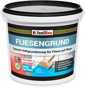 Isolbau Fliesengrund - Fliese auf Fliese Grundierung für Wand- & Bodenfliesen im Innen- & Außenbereich - Blau, 3 kg