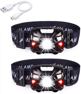 Stirnlampe Led Wiederaufladbar Wasserdicht Kopflampe Aufladbar USB Leichtgewichts Mini Kopfleuchte zum Laufen, Joggen, Angeln, Campen für Kinder und Mehr