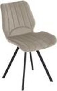 Esszimmerstühle  Küchenstuhl Polsterstuhl Design Stuhl mit Rückenlehne, mit Sitzfläche aus Samt, Gestell aus Metall , Menge:1 St.;Farbe:Taupe