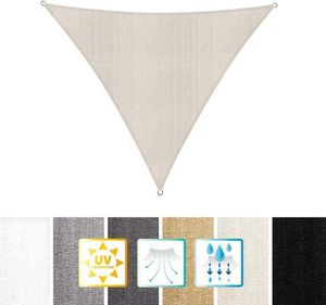 Lumaland Sonnensegel Polyester Dreieck 3 x 3 x 3 Meter Dunkelgrau