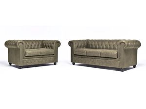 Chesterfield Sofa Vintage Leder Alabama C1057 | 2 + 3 Sitzer |