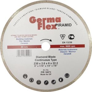 Diamantový kotúč, na rezanie keramických obkladačiek za mokra, 230 mm/22,2 mm