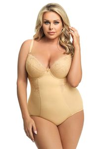 Gorsenia 184 livia body damen unterwäsche dessous abnehmbar bügel , beige, 85b