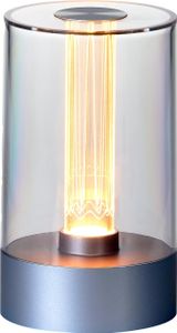 Northpoint LED Akku Design Tischlampe Tischleuchte mit Glühdraht 1800mAh Anthrazit