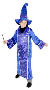 Zauberer Merlin Kostüm für Kinder Gr. 110 - 152, Größe:110/116
