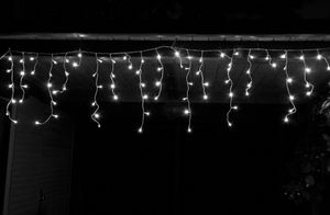 LED Lichterkette Eisregen 6m 240 LED kaltweiß Außen Weihnachten Trafo
