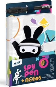 Notizblock mit Magnet SPY NOTES - schwarz