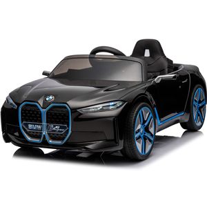 Actionbikes Motors Kinder Elektro Auto BMW i4 | 2x 6V 7 Ah - Elektroauto mit Fernbedienung - BT - USB - MP3 - AUX - Ab 3 Jahre (Schwarz)