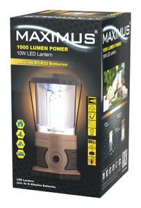 Maximus LED-Laterne dimmbar in 4 Stufen 1000 Lm M-LNT-001GB