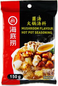 HAIDILAO Hot Pot Würzmischung Pilzgeschmack 150g | Suppenbasis für Feuertopf | Mushroom Flavour