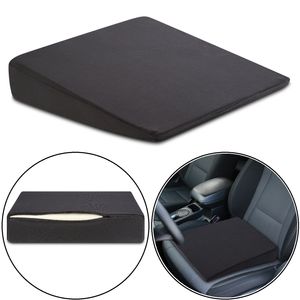 Keilkissen Premium Rücken Sitzkissen Auto 37x37 Keil Kissen schwarz Sitzerhöhung