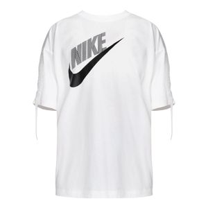 NIKE Damen Tanzshirt Sportoberteil Kurzarm T-Shirt Trainingsshirt Sportswear, Farbe:Weiß, Artikel:-100 white, Größe:XL