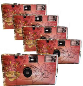 5 x 1A PHOTO PORST Sonderposten Einwegkamera Hochzeit Amore Rot MHD 12.2025