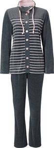 Pastunette Nikki Homewear Anzug Jacke mit Knöpfen, Hose mit elastischem Bund, Weiches Nicki-Material