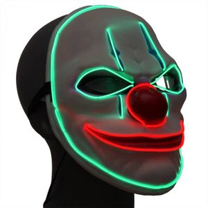 Leuchtende Clown Maske Karneval Fasching & Halloween