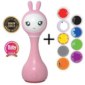 Alilo Smart Bunny - Intelligente Babyrassel mit vielen Funktionen (Farbe: Pink)