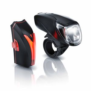 Aplic LED Akku Fahrradlbeleuchtung mit Front & Rücklicht StvZO zugelassenes Fahrradlampen