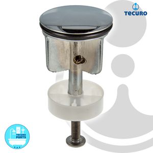 tecuro Excenterstopfen Ø 40 mm für 1 1/4 Zoll Ablaufventil - hochglanzverchromt