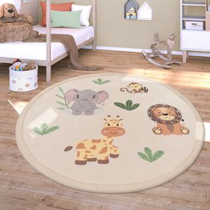 TT Home Waschbarer Teppich Krabbelmatte Babyzimmer Kinder Rutschfest Flauschig Punkte Größe 120 cm Rund TT Home Waschbarer Teppich Krabbelmatte Babyzimmer Kinder Rutschfest Flauschig Punkte Größe 120 cm Rund