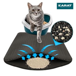 Katzenstreumatte Charly Doppelschichtiges Waben-Design 76 x 61 cm Anthrazit