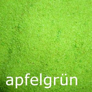 Dekosand Farbsand 0,5-1 mm 1000g Streudeko - MADE IN GERMANY, Farbe:apfelgrün