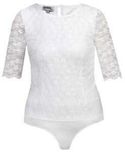 Marjo - Damen Trachten Body Bluse, GL-6-Gesine-Jennifer Body (993300-020037), Größe:32, Farbe:Off White (3497)