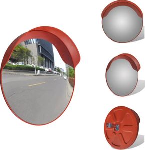 vidaXL Dopravní zrcadlo Convex PC plastic Orange 60 cm Outdoor - Dopravní značky