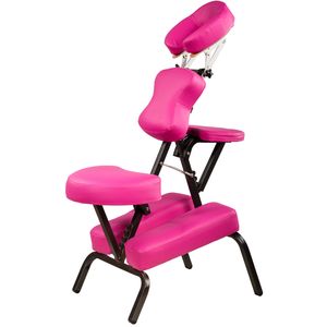 MOVIT Massagestuhl Tattoo Stuhl Massageliege Massagebank bis 200kg, Pink