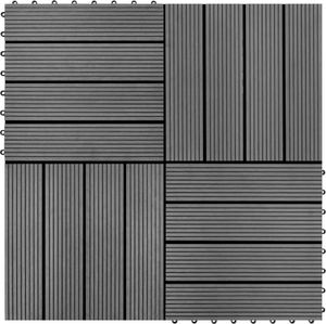 vidaXL WPC Wood Patio Tile Floor Tile Tile