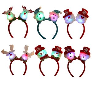 6 Stück Weihnachten LED Haarreif, Weihnachten Haarschmuck Haarband Stirnband Kopfschmuck Kopfbedeckung Xmas Party Kostüm Zubehör