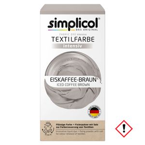 Simplicol Textile Colour Intensive Ice Coffee Brown Zestaw kolor i utrwalacz